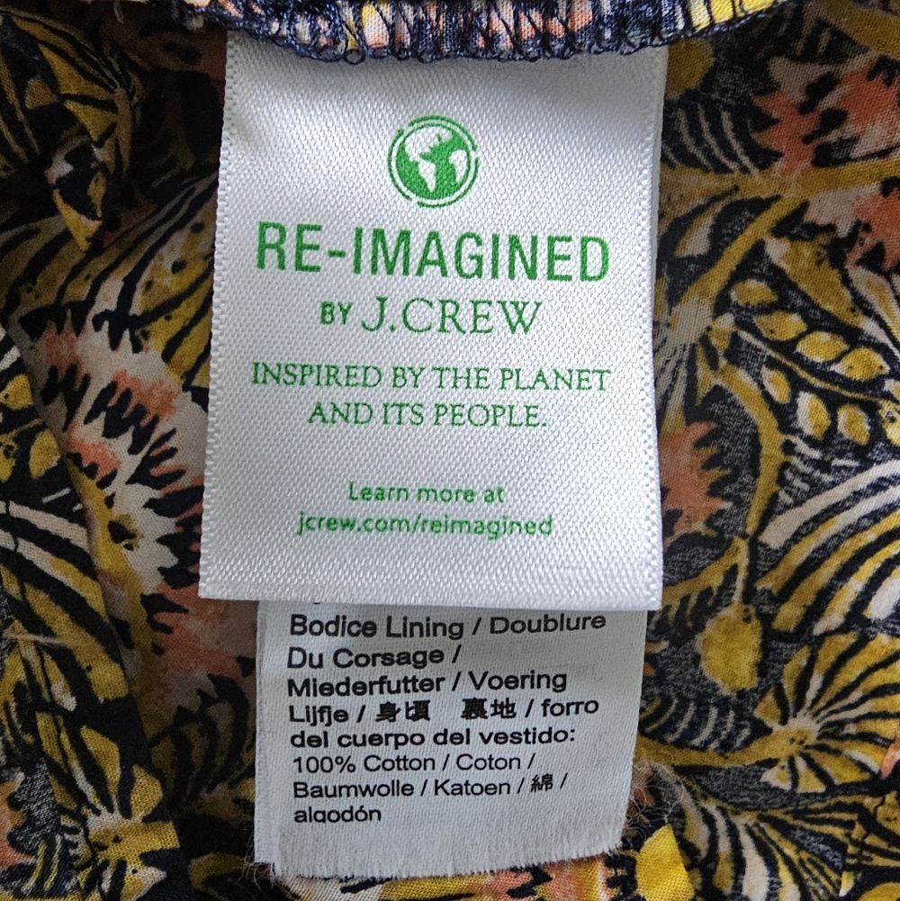 J.Crew Oahu V-Neck Tiered Maxi Dress - Dandelion Swirl - Sz M - Picture 7 of 9